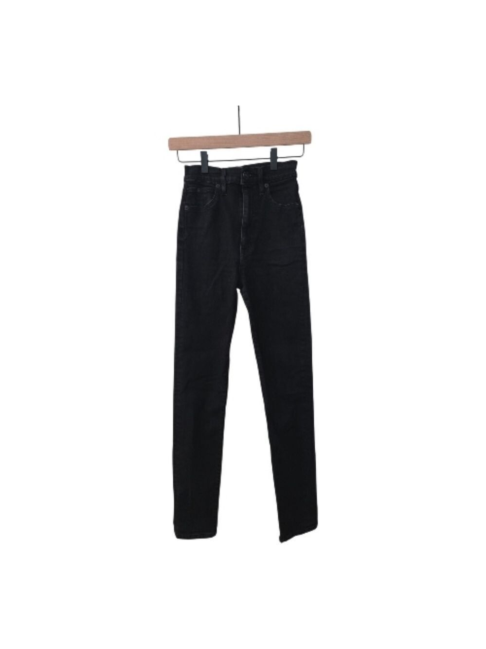 SLVRLAKE Beatnik High Rise Slim Straight Jeans Black Wash Size 24
